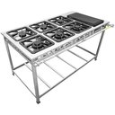 Ver imagem 3 de Fogão Serv Kenok Inox 6 Bocas 3 Duplas com Bifeteira Baixa Pressão Fbse6b.842