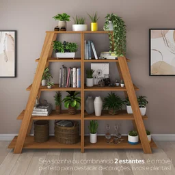 Estante Escada Multiuso para Livros 5 Prateleiras 134cmx82cm - 8
