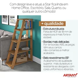 Estante Escada Multiuso para Livros 5 Prateleiras 134cmx82cm - 9