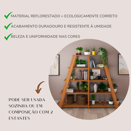 Estante Escada Multiuso para Livros 5 Prateleiras 134cmx82cm - 14