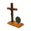 Ver imagem 5 de Crucifixo de Mesa com Medalha de São Bento 20 Cm