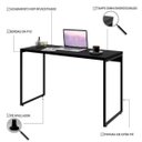 Ver imagem 3 de Escrivaninha Mesa Escritório Dynamica 120cm Preto Ônix