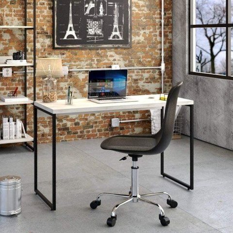 Escrivaninha Mesa Escritório Dynamica 120cm Snow Branco