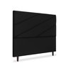 Cabeceira Estofada Queen Cristal 160cm Suede Preto - 3