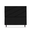 Ver imagem 1 de Cabeceira Estofada Queen Cristal 160cm Suede Preto