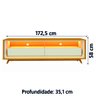 Rack Bancada para Tv até 70 Polegadas com Led Requinte Madeirado/off White Gelius - 3