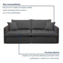 Ver imagem 5 de Sofá Cama Retrátil e Reclinável 2 Lugares Pés Madeira Maciça 200cm Michigan Yescasa