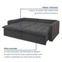 Ver imagem 7 de Sofá Cama Retrátil e Reclinável 2 Lugares Pés Madeira Maciça 200cm Michigan Yescasa