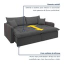 Ver imagem 4 de Sofá Cama Retrátil e Reclinável 2 Lugares Pés Madeira Maciça 200cm Michigan Yescasa