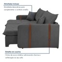 Ver mais imagens de Sofá Cama Retrátil e Reclinável 2 Lugares Pés Madeira Maciça 200cm Michigan Yescasa