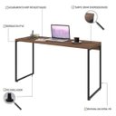 Ver imagem 3 de Escrivaninha Mesa Escritório Dynamica 135cm Nogal Marrom