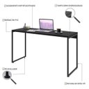 Ver imagem 3 de Escrivaninha Mesa Escritório Dynamica 135cm Preto Ônix