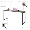 Ver imagem 3 de Escrivaninha Mesa Escritório Dynamica 150cm Carvalho Dark Marrom