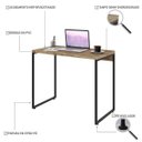 Ver imagem 3 de Escrivaninha Mesa Escritório Dynamica 90cm Carvalho