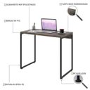 Ver imagem 3 de Escrivaninha Mesa Escritório Dynamica 90cm Carvalho Dark