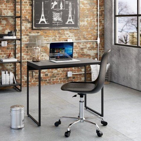 Escrivaninha Mesa Escritório Dynamica 90cm Preto Ônix
