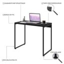 Ver imagem 3 de Escrivaninha Mesa Escritório Dynamica 90cm Preto Ônix