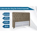 Ver imagem 2 de Cabeceira Cama Box Estofada King King Imperatriz Suede Marrom Chocolate - Simbal