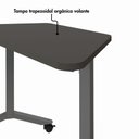 Ver imagem 5 de Escrivaninha Trapezoidal Orgânica 120 cm X 52 cm Pés Metal com Rodízio para Escritório e Home