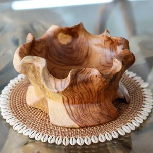 Centro Mesa Orgânico Artesanal Madeira Teca Importado Bali