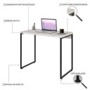 Ver imagem 3 de Escrivaninha Mesa Escritório Dynamica 90cm Snow