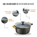Ver imagem 2 de Caçarola 22x17cm 3,2l Tampa Vidro Panela Mineira