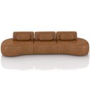 Ver imagem 3 de Sofá 5 Lugares Orgânico para Sala Living 326cm Vasti M03 Couríssimo Whisky - Lyam Decor