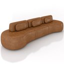 Ver imagem 2 de Sofá 5 Lugares Orgânico para Sala Living 326cm Vasti M03 Couríssimo Whisky - Lyam Decor