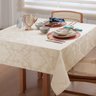 Toalha de Mesa Jantar 6 Lugares Jacquard 2,10x1,40m Marfim - 3