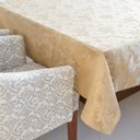 Ver imagem 1 de Toalha de Mesa Jantar 6 Lugares Jacquard 2,10x1,40m Marfim