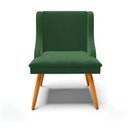 Ver imagem 6 de Kit 4 Cadeiras Estofadas para Sala de Jantar Pés Palito Lia Veludo Verde Esmeralda - Ibiza