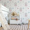 Ver imagem 2 de Papel de Parede Decorativo Baby Cute Garotinha na Chuva Desenho 2,5m