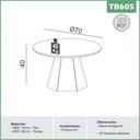 Ver imagem 4 de Mesa Centro para Sala de Estar com Base Hexagonal 100% Mdf Freijó Off White Dalla Costa