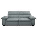 Ver imagem 3 de Sofa Retratil Reclinavel 2 Lugares 1,80m Crystal Veludo Cinza Lansofbr