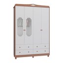 Ver imagem 2 de Guarda Roupa de Bebê 4 Portas com Janela e 4 Gavetas Maya Provençal Espresso Móveis