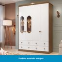 Ver imagem 6 de Guarda Roupa de Bebê 4 Portas com Janela e 4 Gavetas Maya Provençal Espresso Móveis