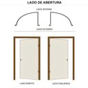 Ver imagem 3 de Porta de Madeira Semi-oca Padrão Angelim Lisa Bat14 Cm Eco Fech Comum Interna 210 X 72 Lado Esquerdo