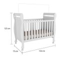 Ver imagem 3 de Berço Minicama 3 em 1 Padrão Americano com Rodízios Maria Móveis Peroba