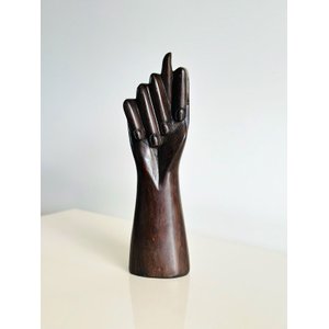 Figa Decorativa Madeira. Escultura Mão em Madeira. Artesanal