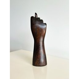 Figa Decorativa Madeira. Escultura Mão em Madeira. Artesanal - 2