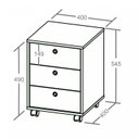 Ver imagem 5 de Gaveteiro 3 Gavetas New com Rodízios