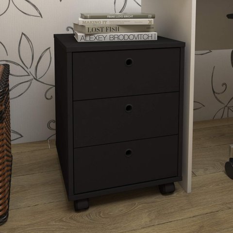 Gaveteiro 3 Gavetas New com Rodízios