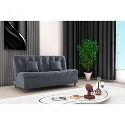Sofá Cama Duda Veludo Cinza Matrix Sala Premium Original 3 Lugares - 4