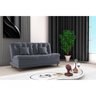 Sofá Cama Duda Veludo Cinza Matrix Sala Premium Original 3 Lugares - 4