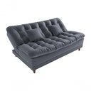 Ver imagem 3 de Sofá Cama Duda Veludo Cinza Matrix Sala Premium Original 3 Lugares