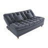 Sofá Cama Duda Veludo Cinza Matrix Sala Premium Original 3 Lugares - 3