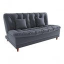 Ver imagem 1 de Sofá Cama Duda Veludo Cinza Matrix Sala Premium Original 3 Lugares