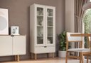 Ver imagem 4 de Cristaleira 2 Portas 80cm Orgânico Pé Madeira Aura Artesano | Offwhite - Artesano Home