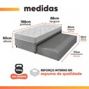 Ver imagem 7 de Bicama Solteiro com Auxiliar e Colchão Eden Madeira Cinza Herval