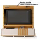 Ver mais imagens de Estante Home para TV até 65 Polegadas 180x180cm 2 Portas de Correr Ripado Eros Espresso Móveis